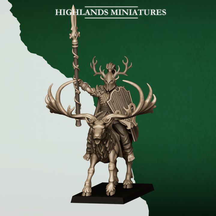 Mounted Feral Elf Lord on Feral Stag