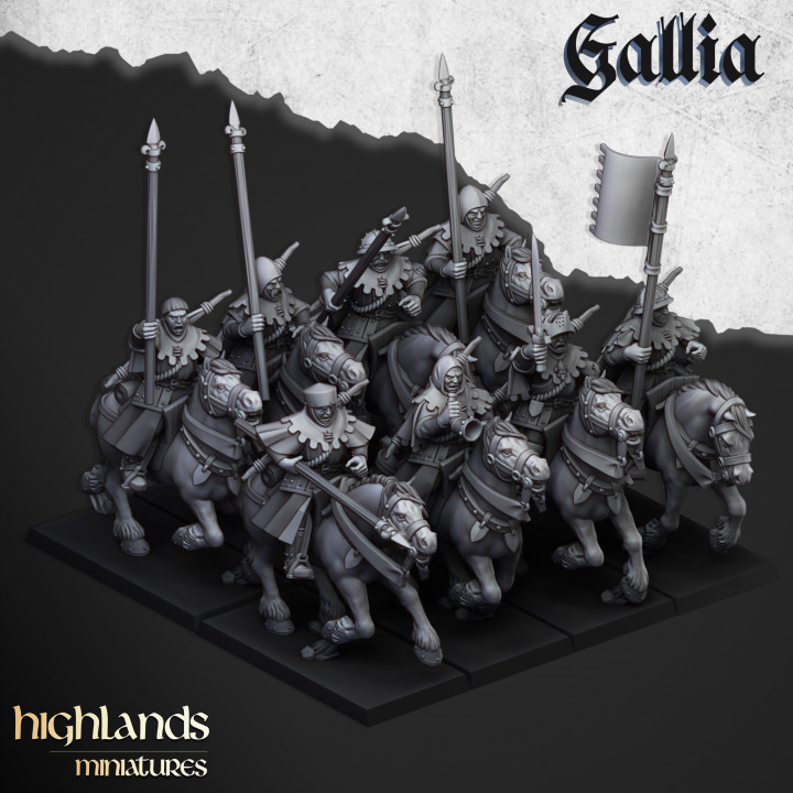 Gallia Mounted Men at Arms- 25mm to 32mm - Highland Miniatures