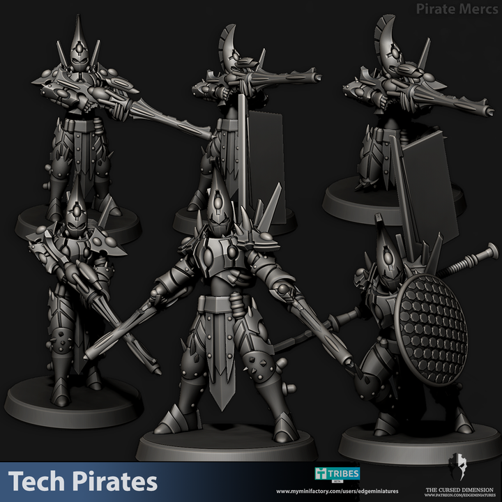 Tech Pirates - Pirate Mercs 28mm - Edge Miniatures