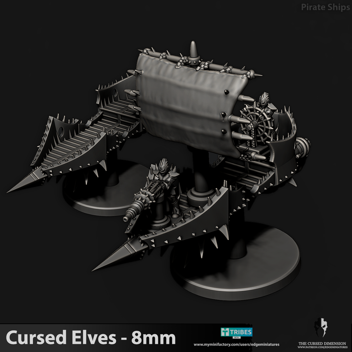 Pirate Ships 8mm - Cursed Elves