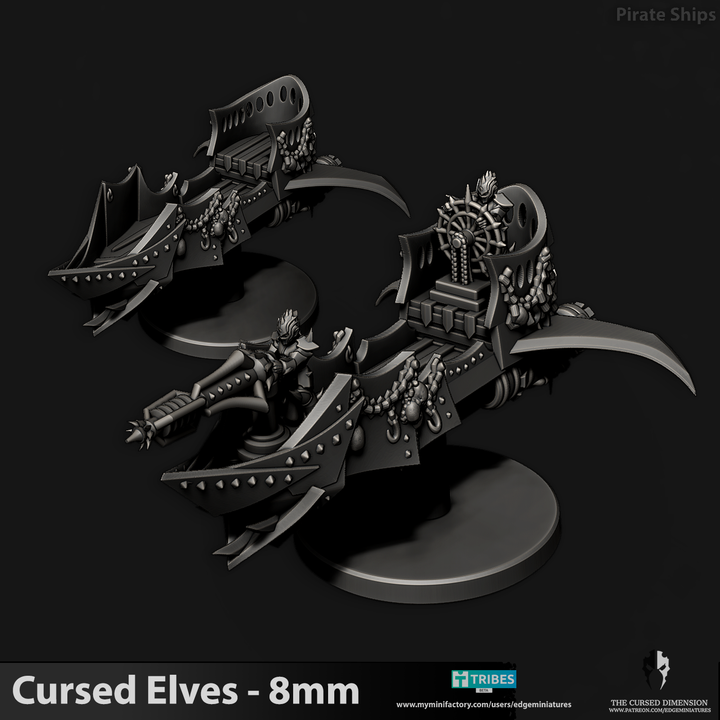Pirate Ships 8mm - Cursed Elves