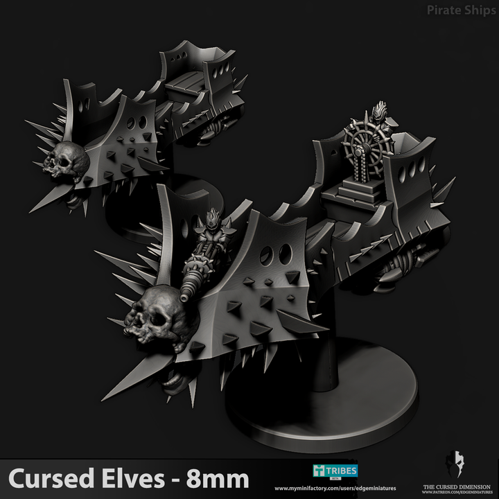 Pirate Ships 8mm - Cursed Elves