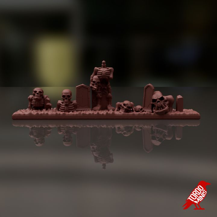 Raised Skeleton Strips - Vampire Legions - 10mm