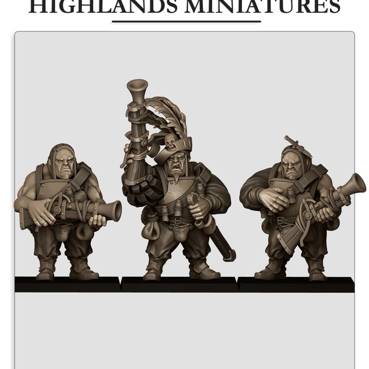 Ogres with Blunderbuss - 25mm to 32mm - Sunland