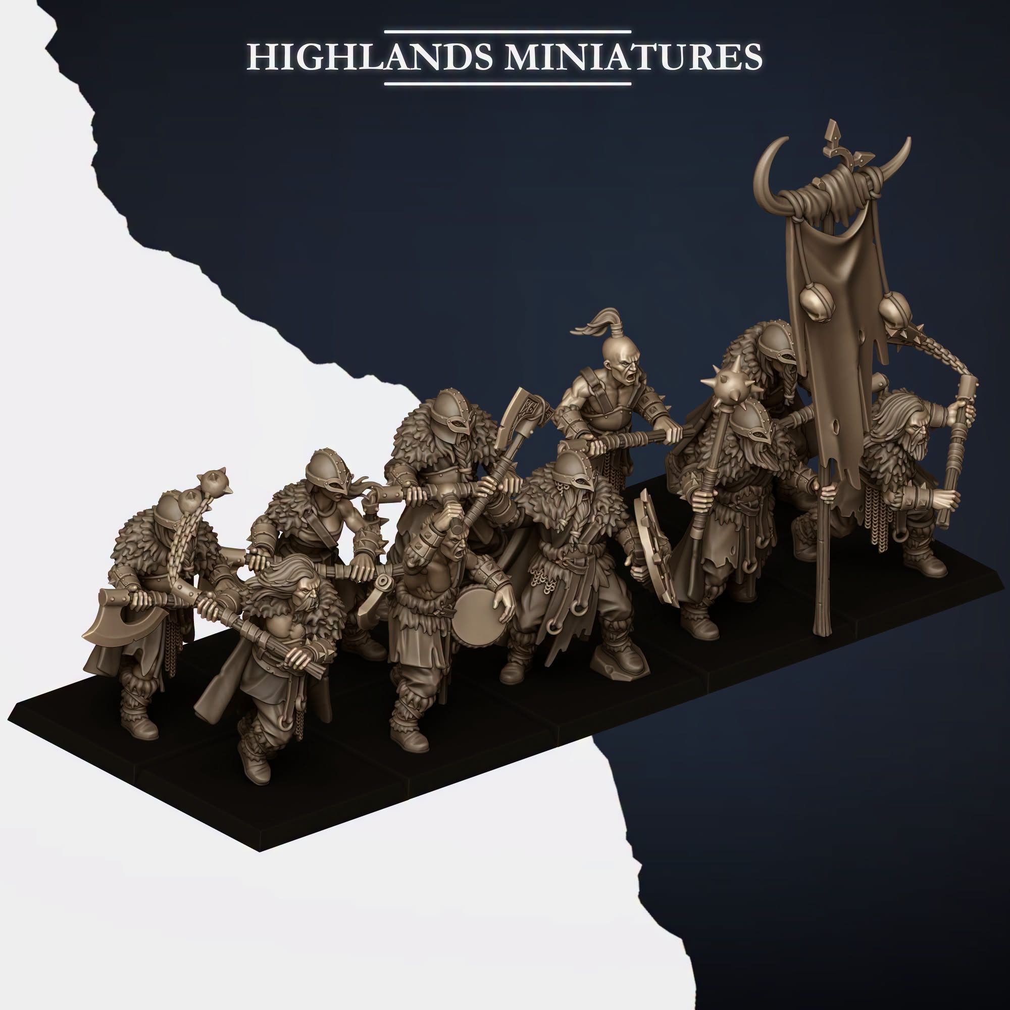 Norse Raiders 2 Handed Weapons Unit - 25mm to 32mm