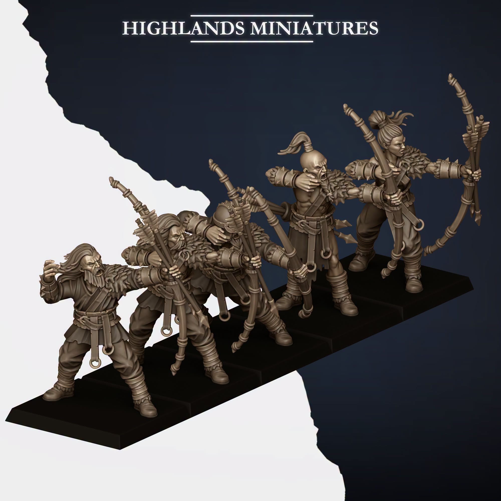 Norse Bowmen Unit - 25mm to 32mm - Highland miniatures