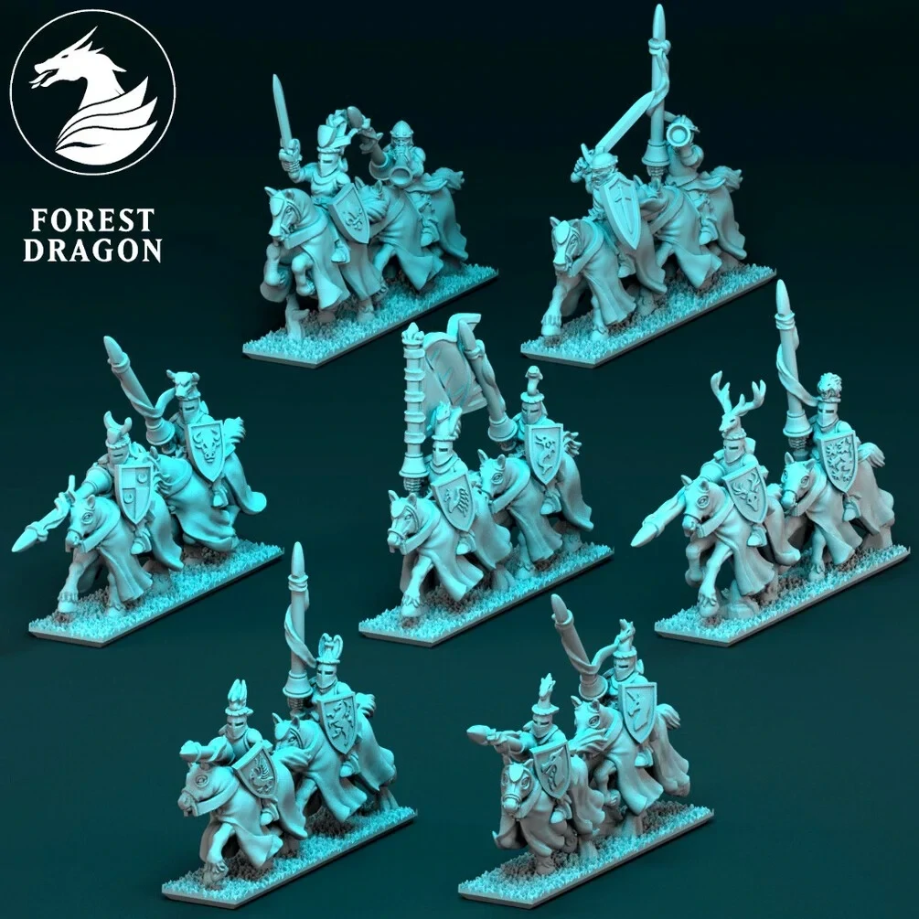 Realm Knights Unit - Bretonnians - 10mm - Forest Dragon