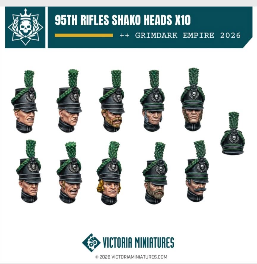 95th Rifles Shako Heads