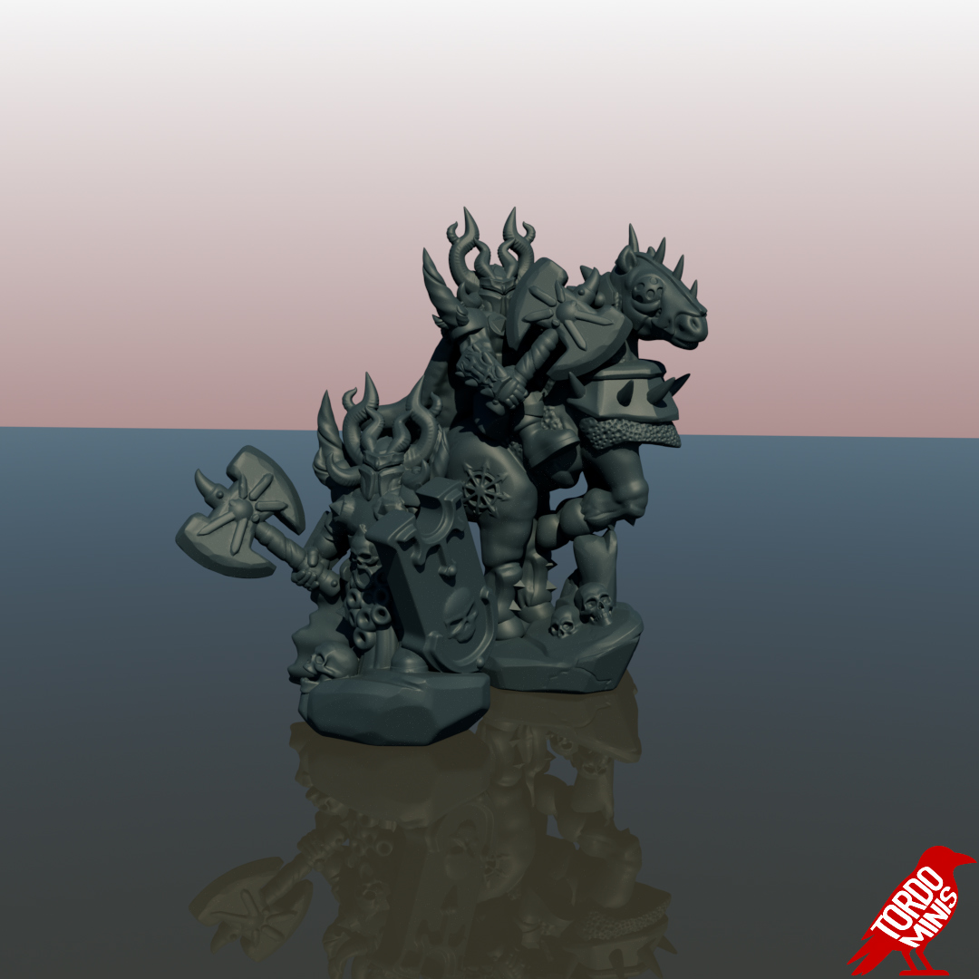 Barbarian chanpions - Renegade Barbarians - 10mm to 115mm