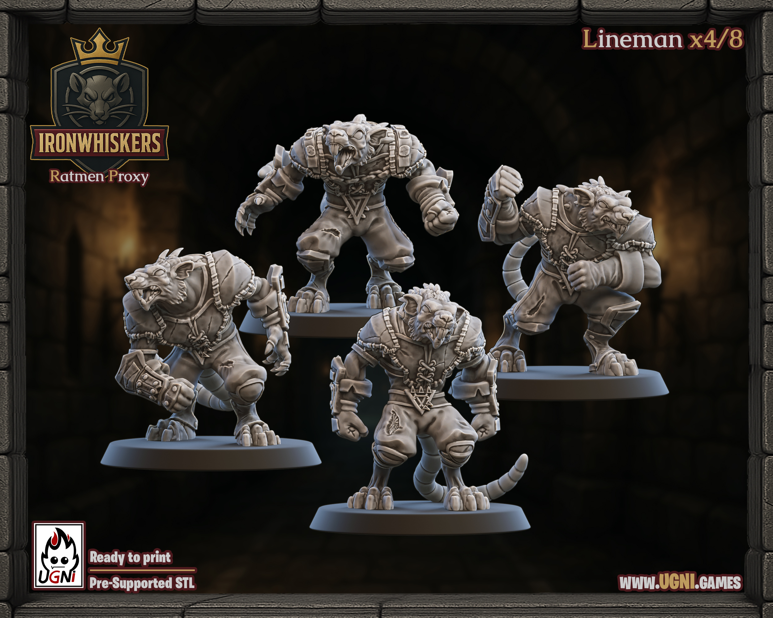 Iron Whiskers Ratmen Bloodbowl Team