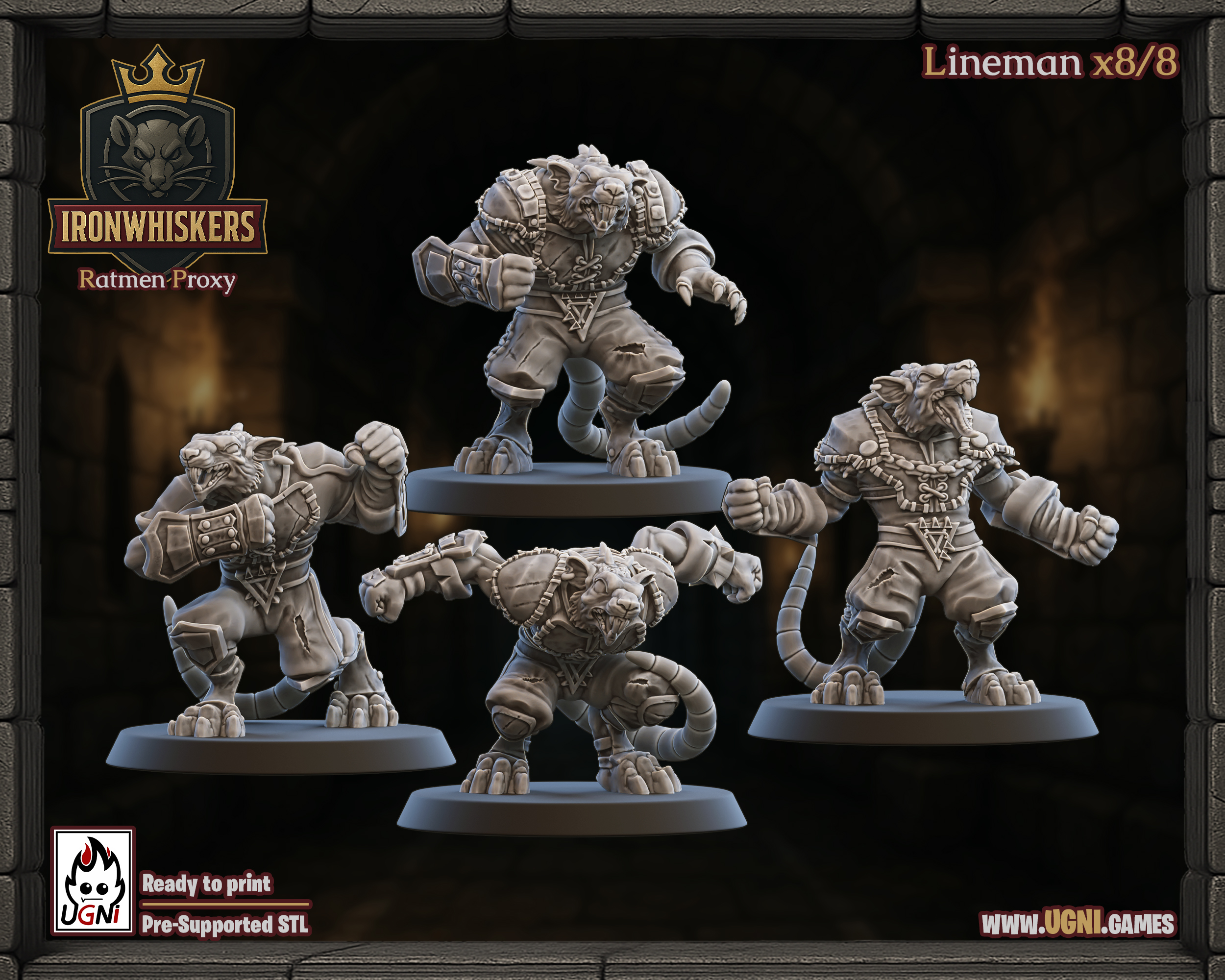 Iron Whiskers Ratmen Bloodbowl Team