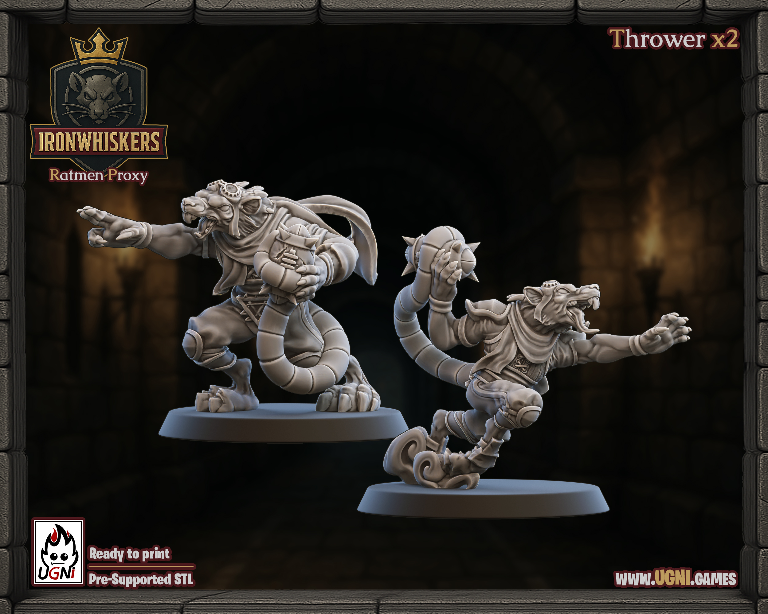 Iron Whiskers Ratmen Bloodbowl Team