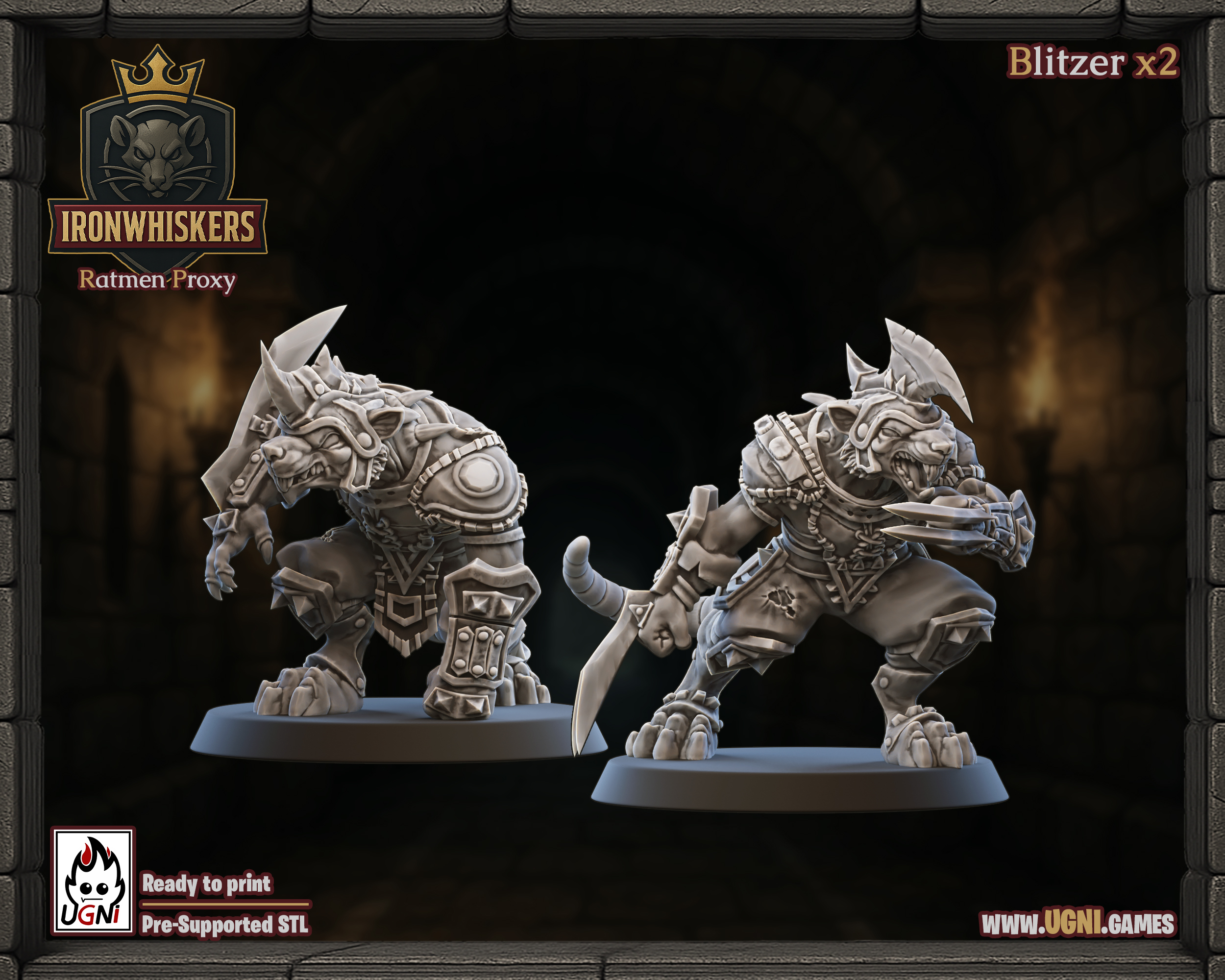 Iron Whiskers Ratmen Bloodbowl Team