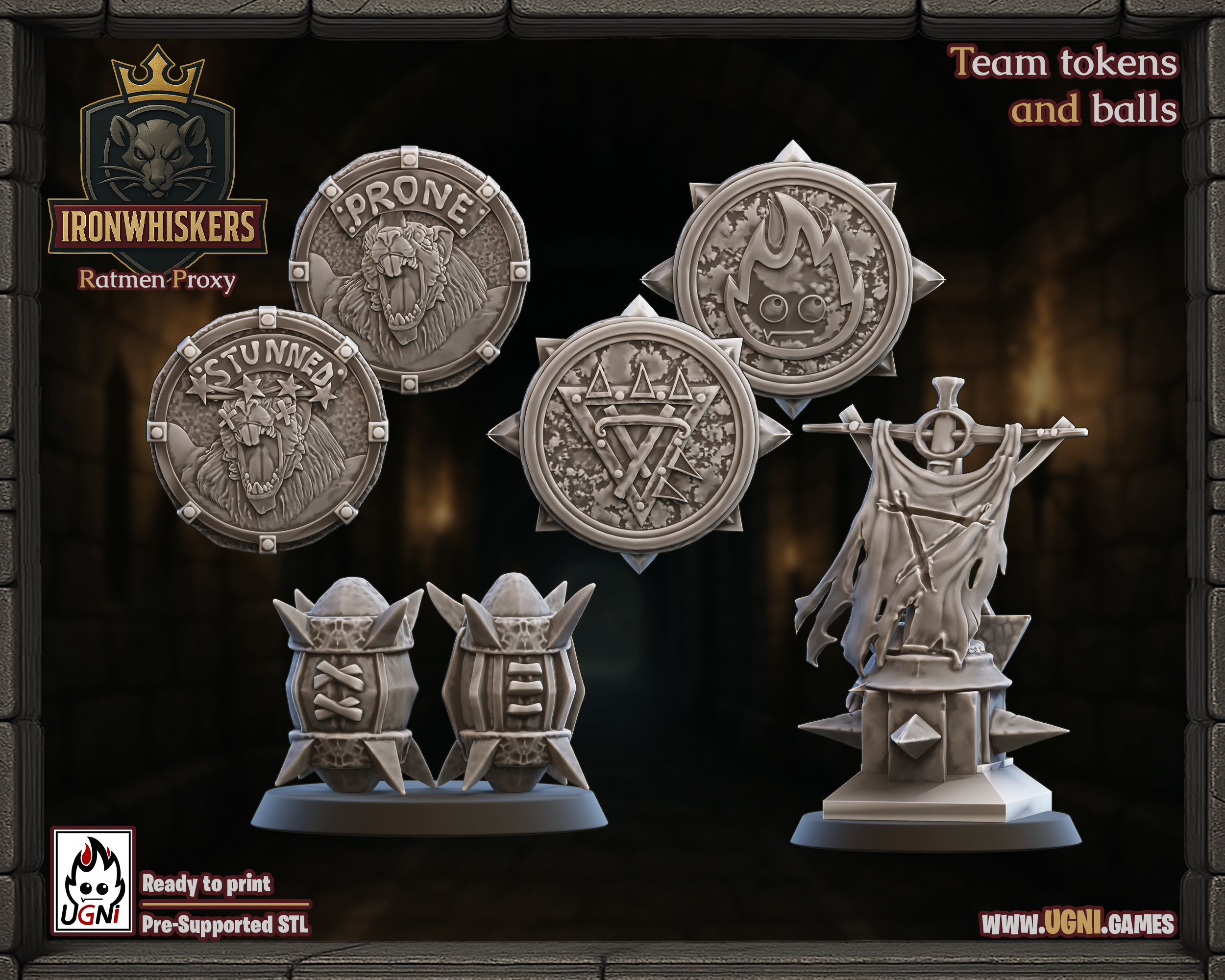 Iron Whiskers Ratmen Bloodbowl Team