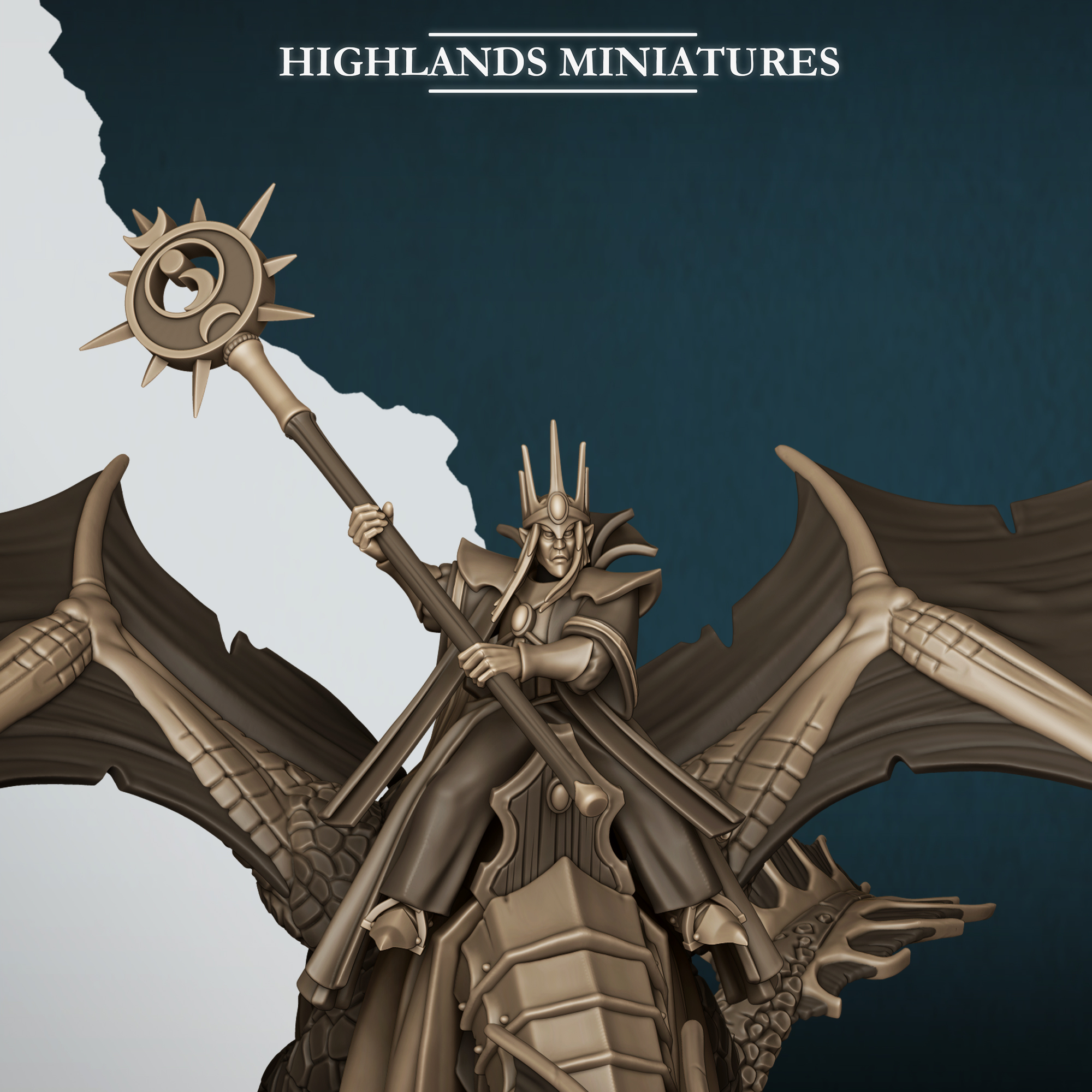 Aegean Dragon with Prince or Wizard- 25mm to 32mm - Highland miniatures