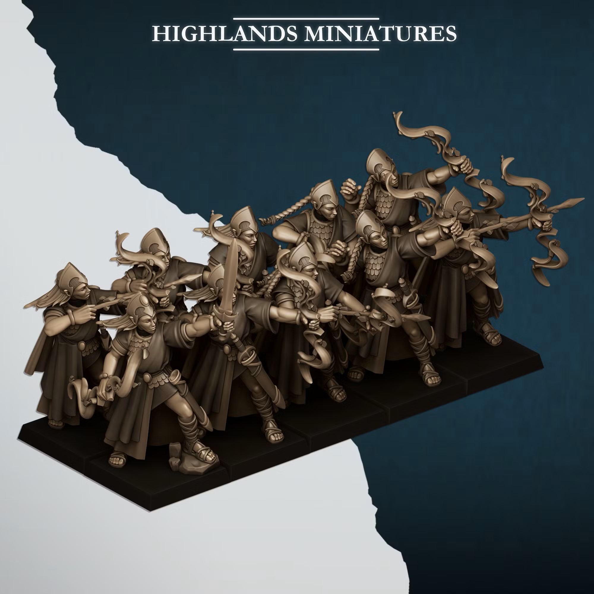 Aegean Maids with Bows - 25mm to 32mm