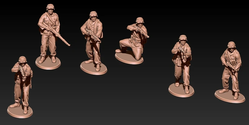 German Afrika Korps in helmet - 1/100 to, 1/60