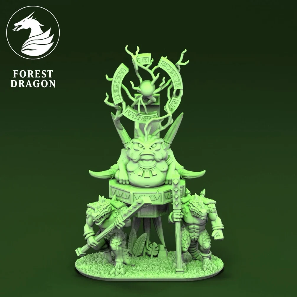 Reptilian Archmage - Lizards - 10mm - Forest Dragon
