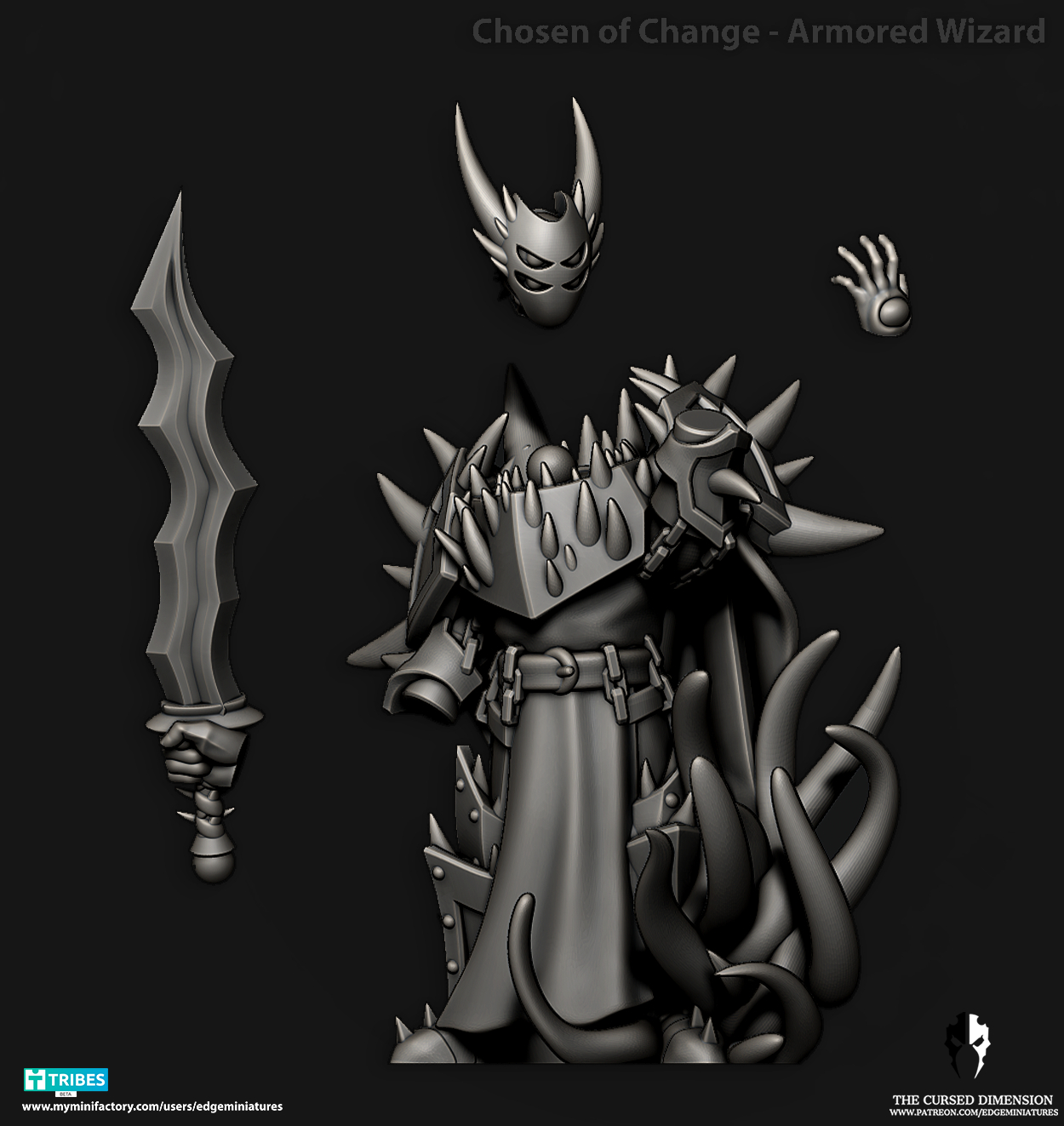 Armored Wizard of Change 28mm - Followers of Change