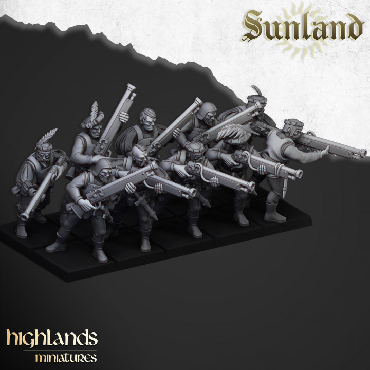 Arquebusiers Unit - 25mm to 32mm - Sunland