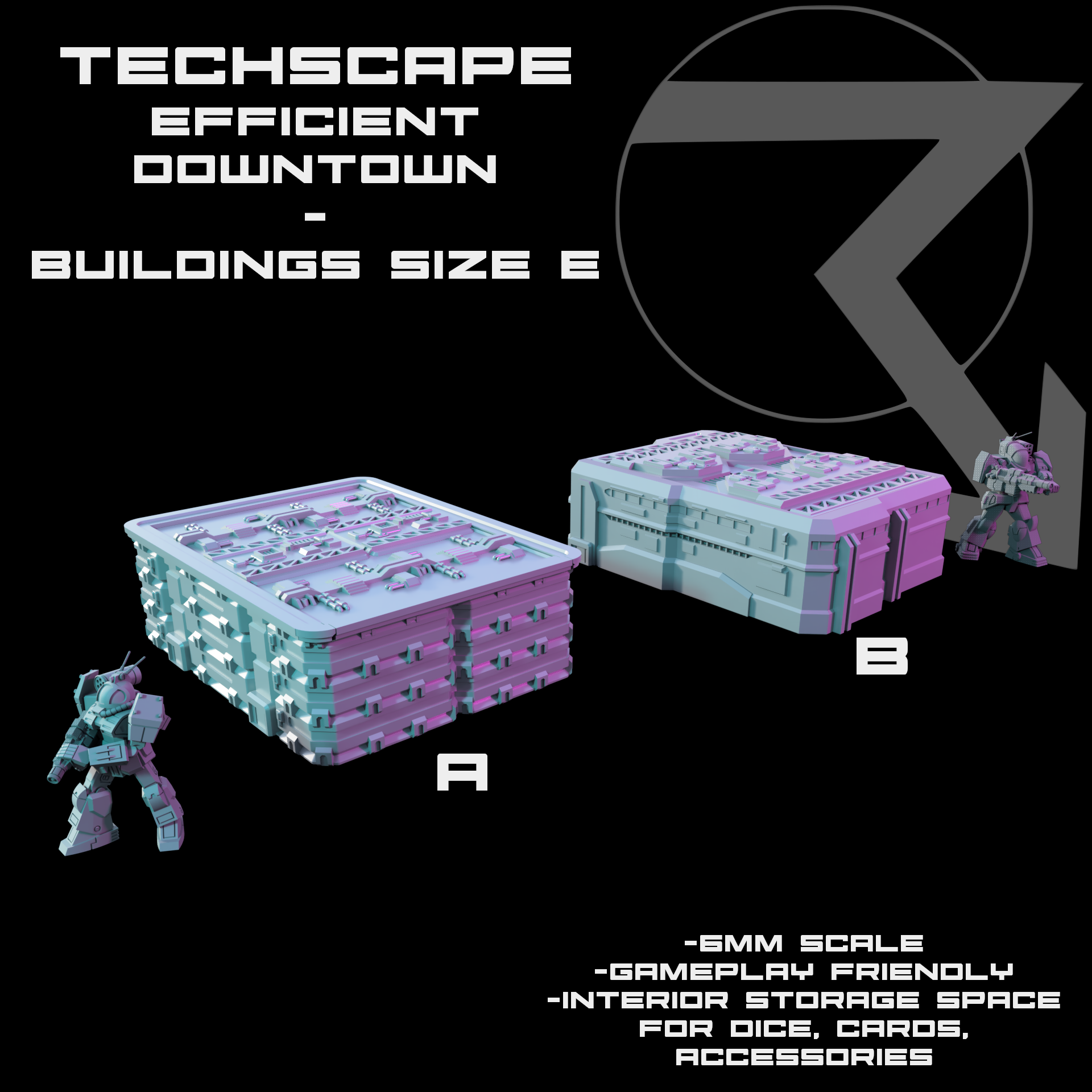 Techscape Efficient Downtown Buildings - 6mm - Set E