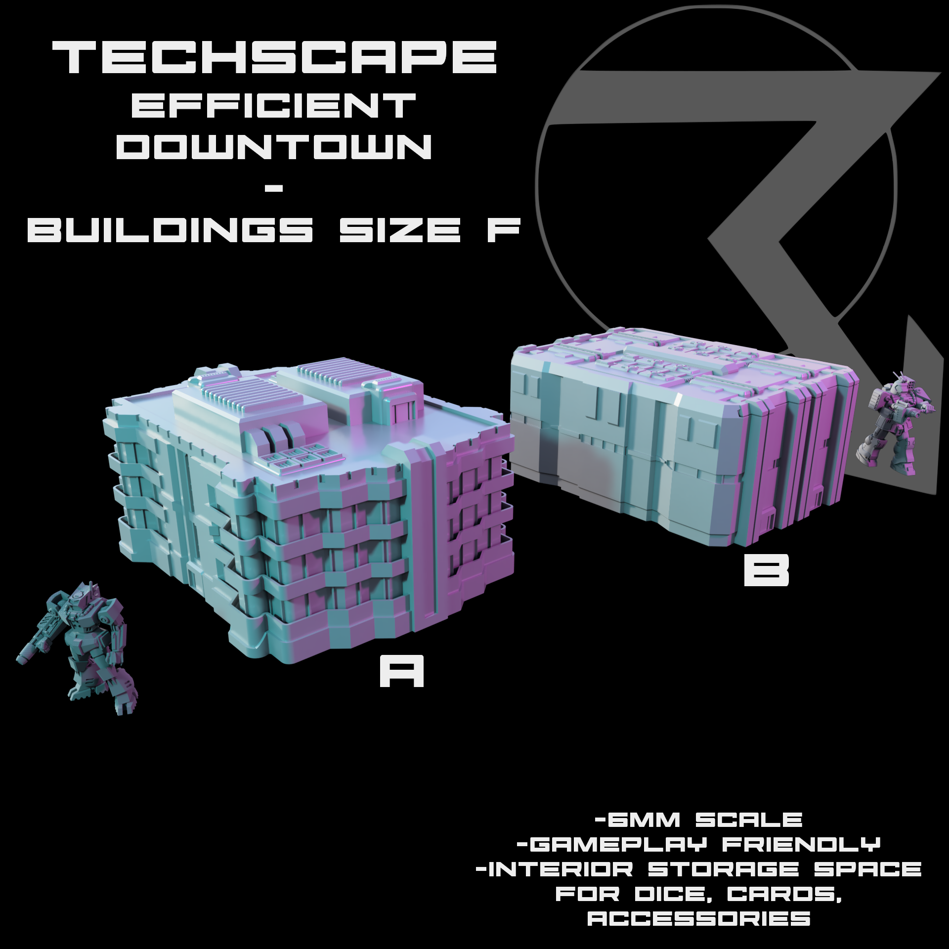 Techscape Efficient Downtown Buildings - 6mm - Set F