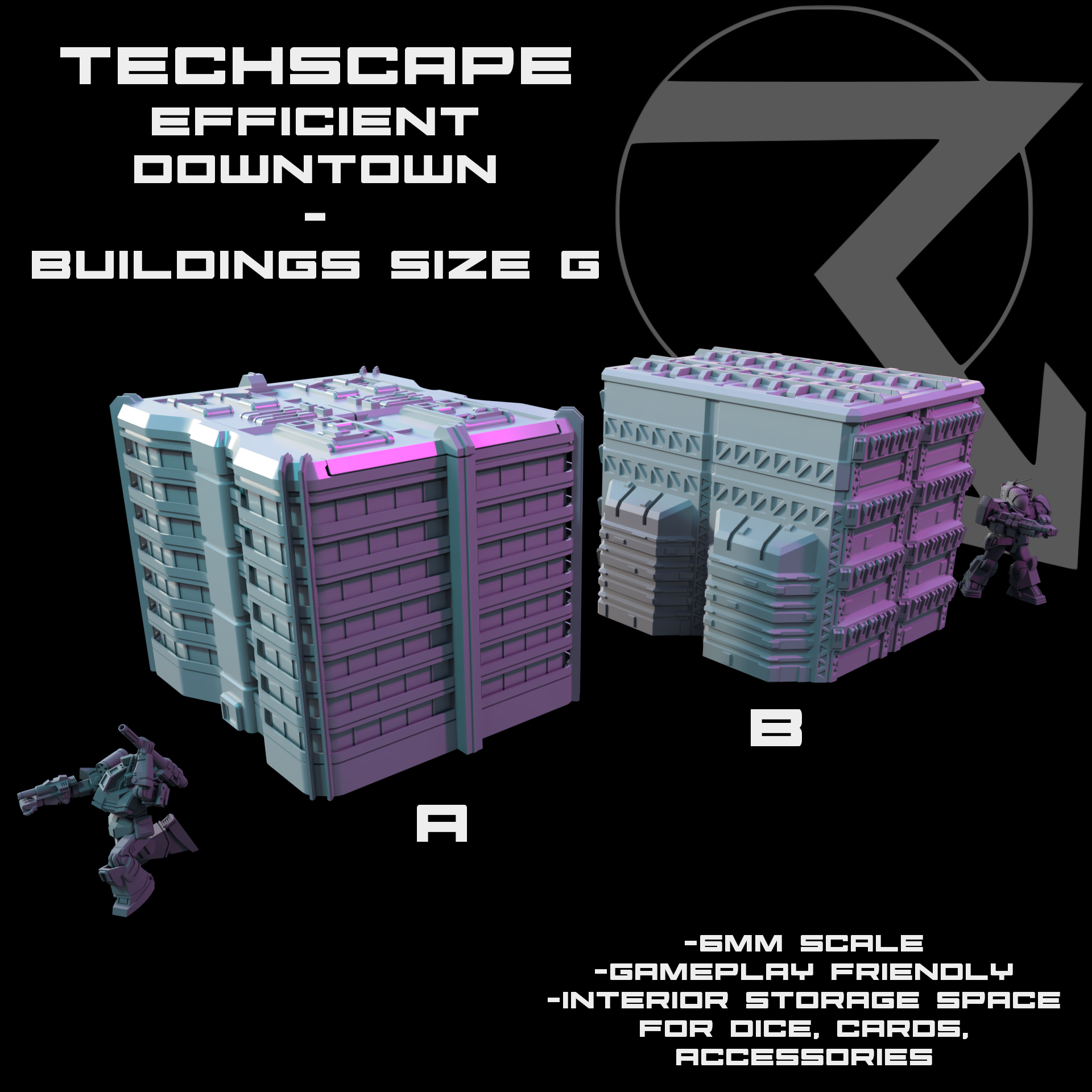 Techscape Efficient Downtown Buildings - 6mm - Set G