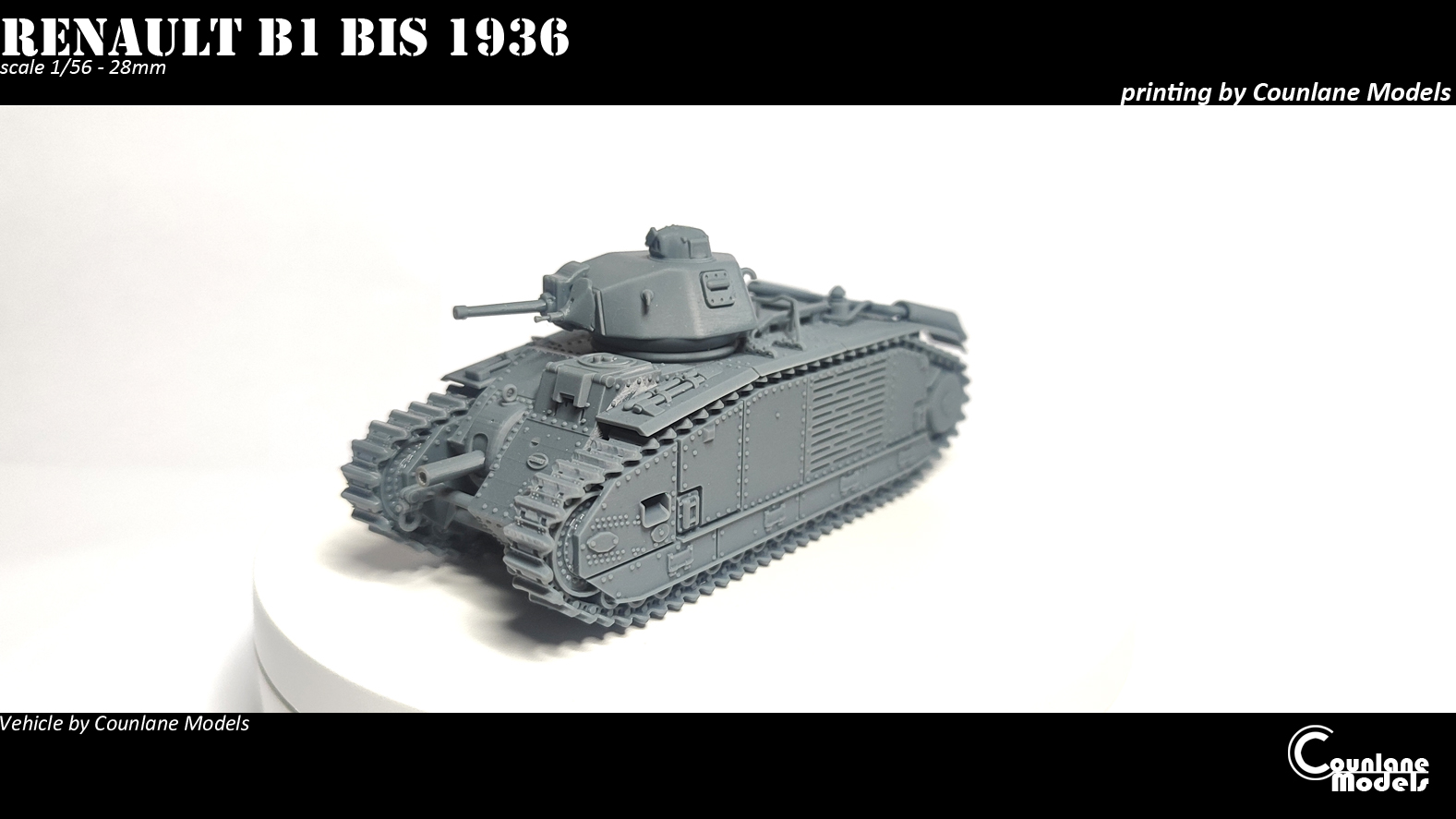 Renault B1 bis 1937- French - WWII - Counlane Models