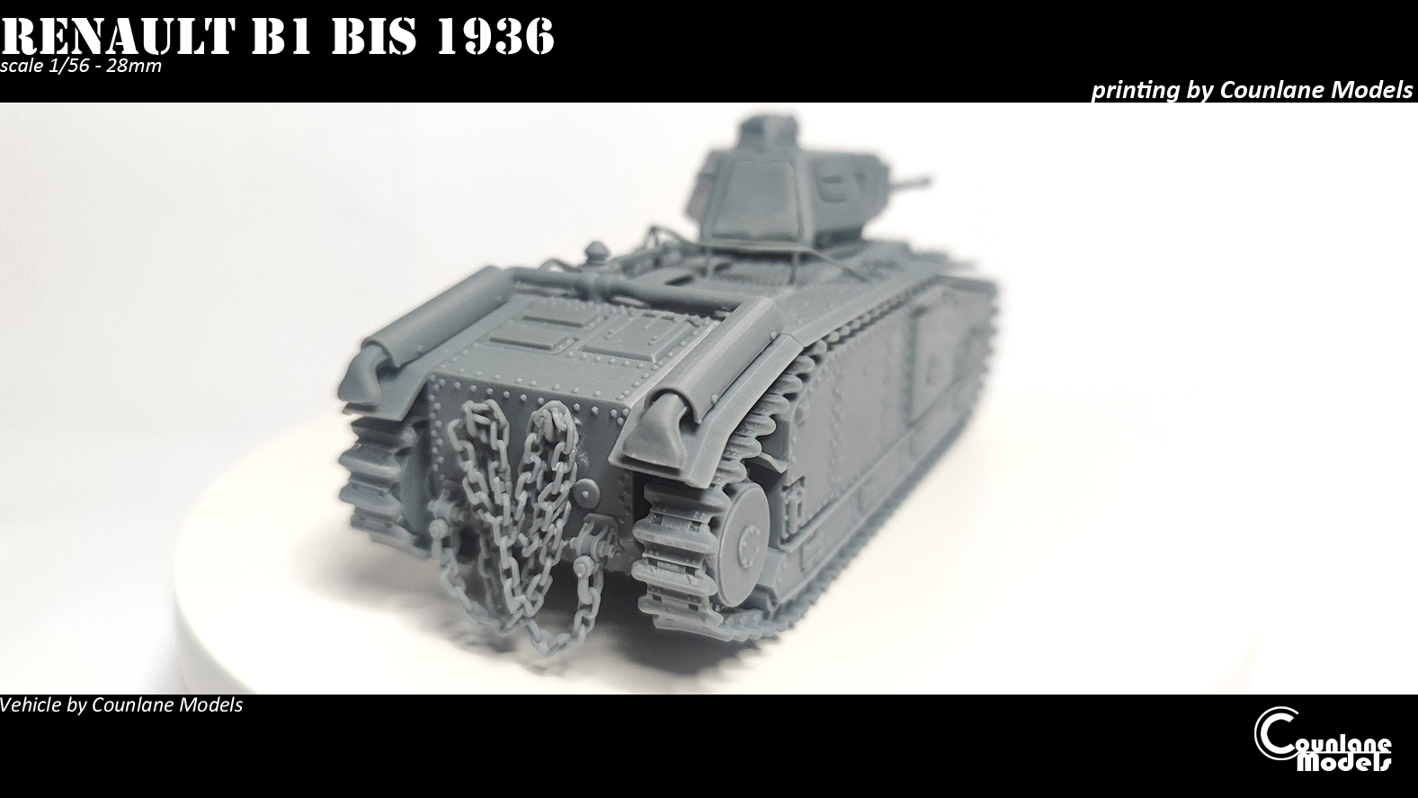 Renault B1 bis 1937- French - WWII - Counlane Models