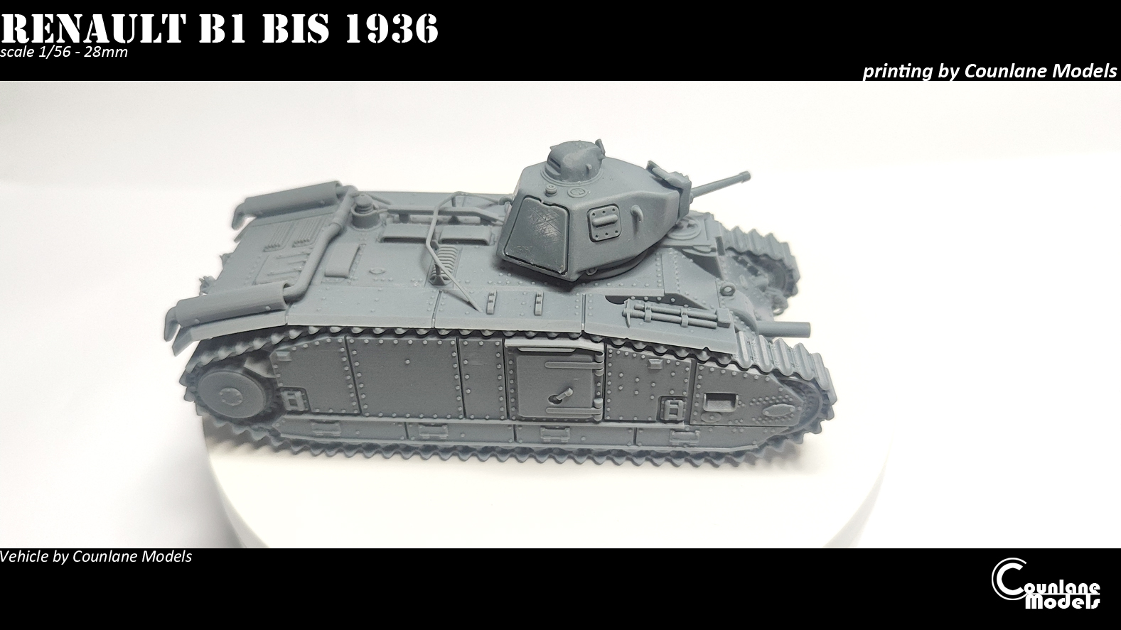 Renault B1 bis 1937- French - WWII - Counlane Models