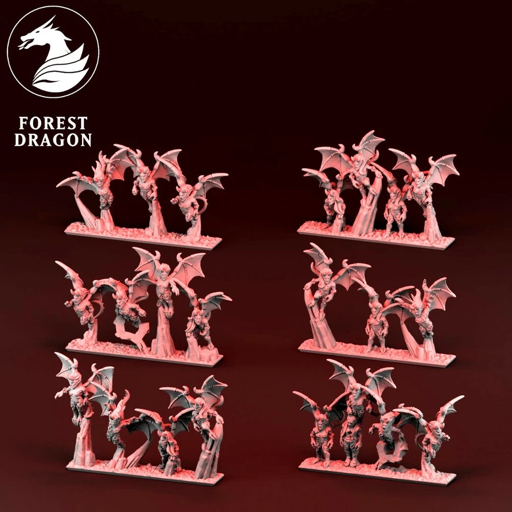 Harpies Unit - Despoilers - 10mm - Forest Dragon