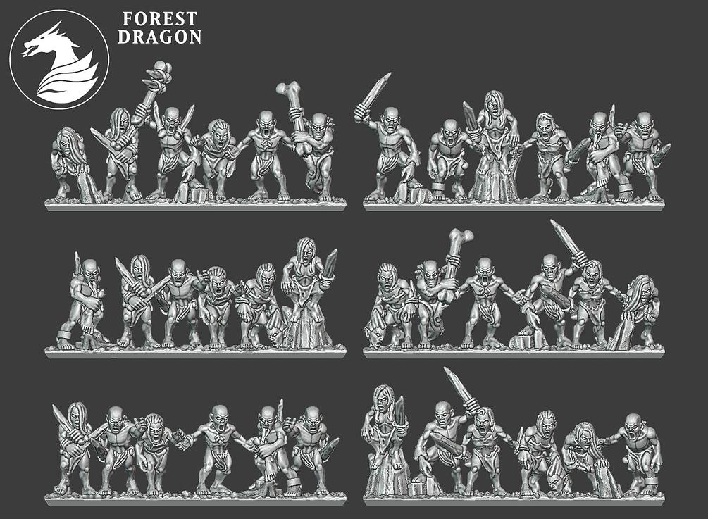 Ghouls Regiment - 10mm Vampire Counts - Forest Dragon - Warmaster