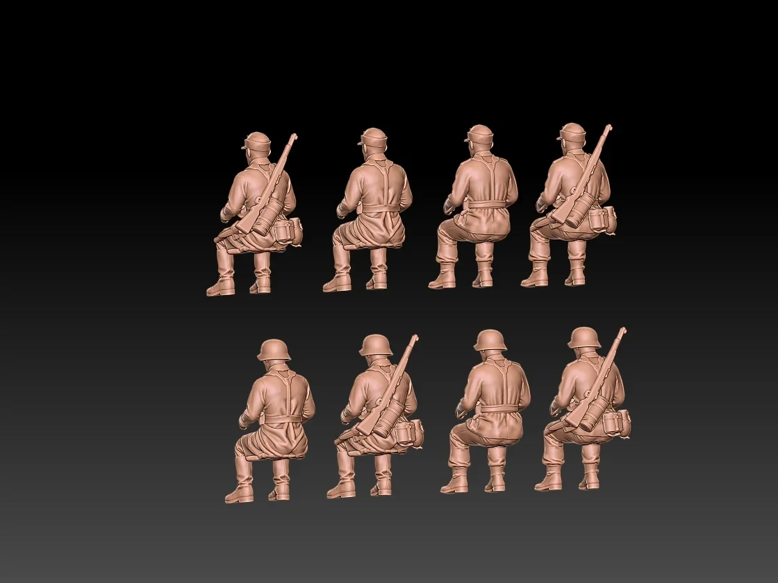 German Drivers for Cars & Wagons  - Late War & Winter Cloth - 172, 1/56 & 1/32 scale