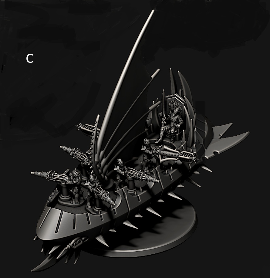 Slave Barges 8mm - Cursed Elves