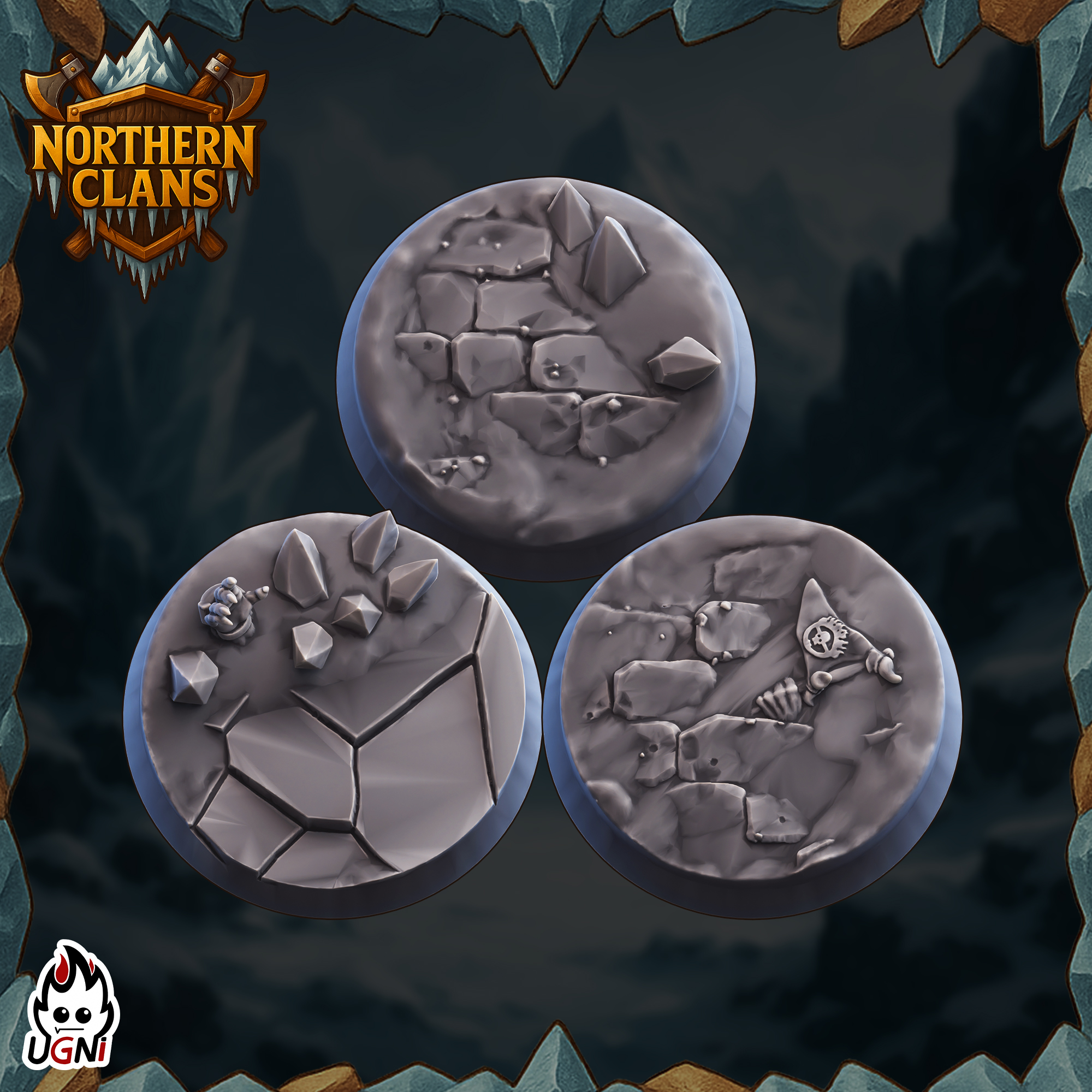 Northern Clans Bases - Fantasy Football/ Bloodbowl - Ugni Miniatures