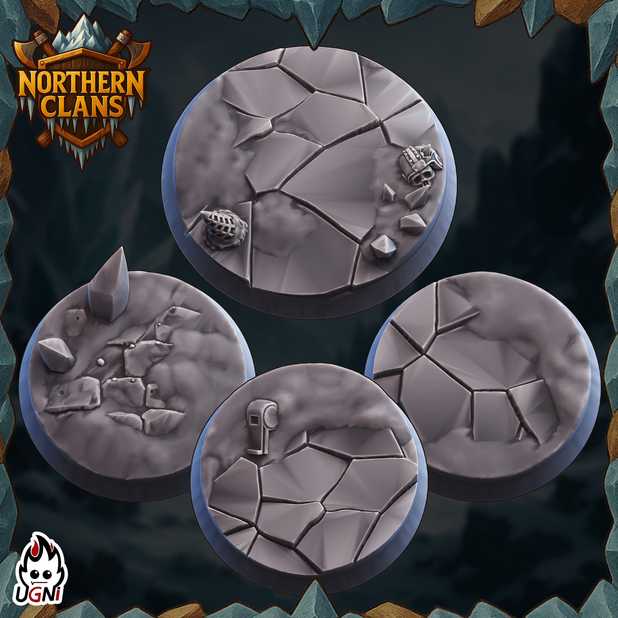 Northern Clans Bases - Fantasy Football/ Bloodbowl - Ugni Miniatures