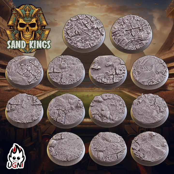 Sand King Bases - Fantasy Football/ Bloodbowl - Ugni Miniatures