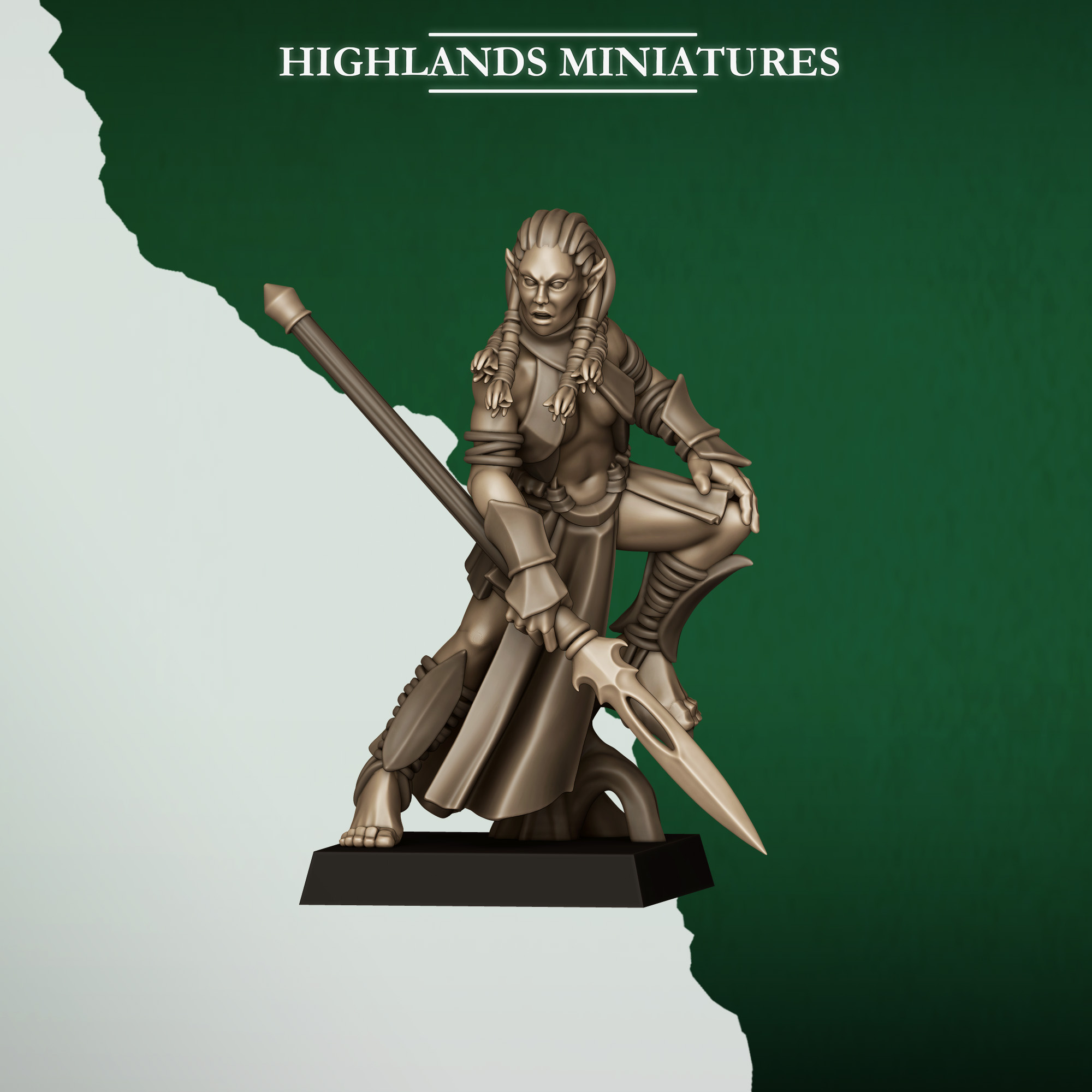 Feral Elf Bladesingers - 25mm to 32mm - Highland Miniatures