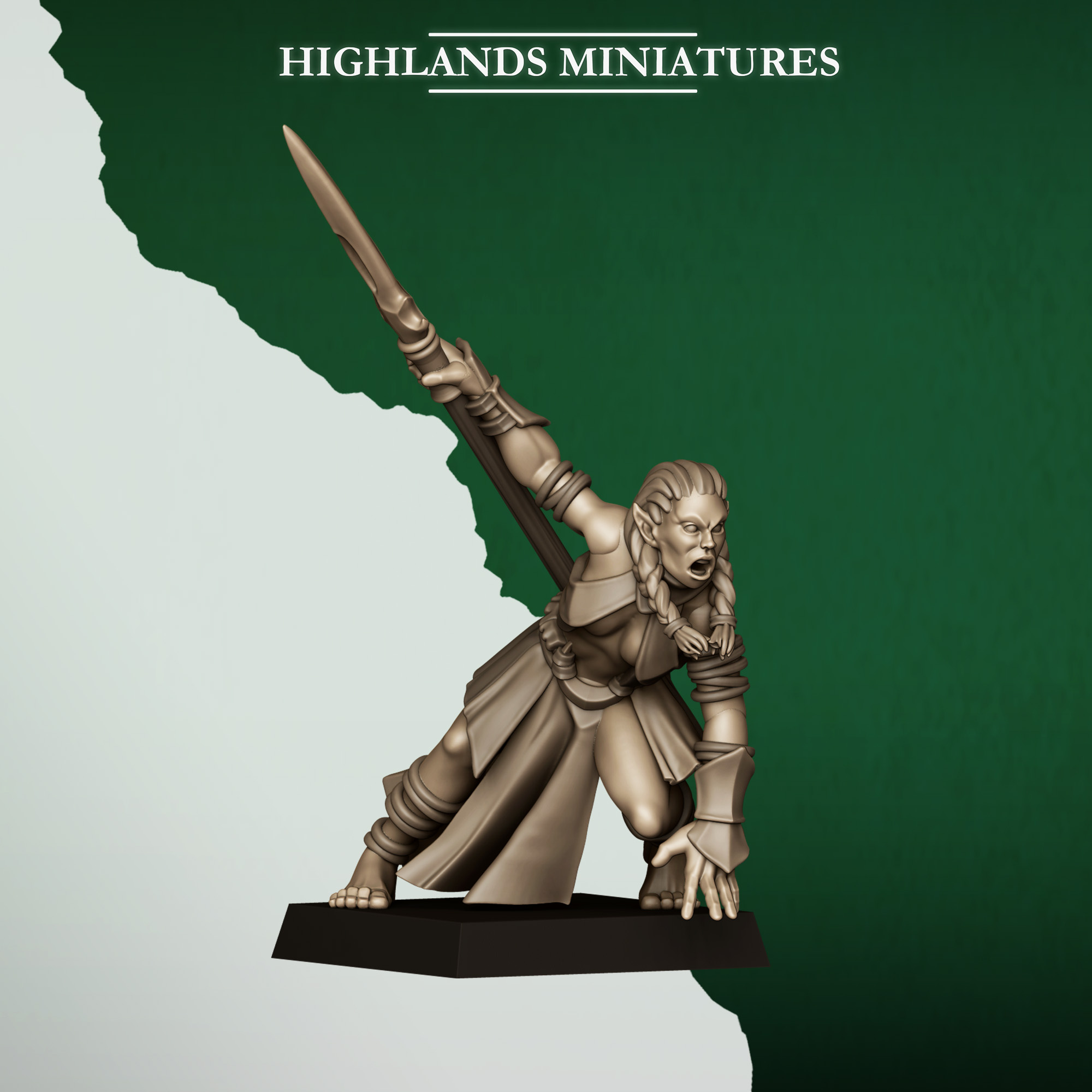 Feral Elf Bladesingers - 25mm to 32mm - Highland Miniatures
