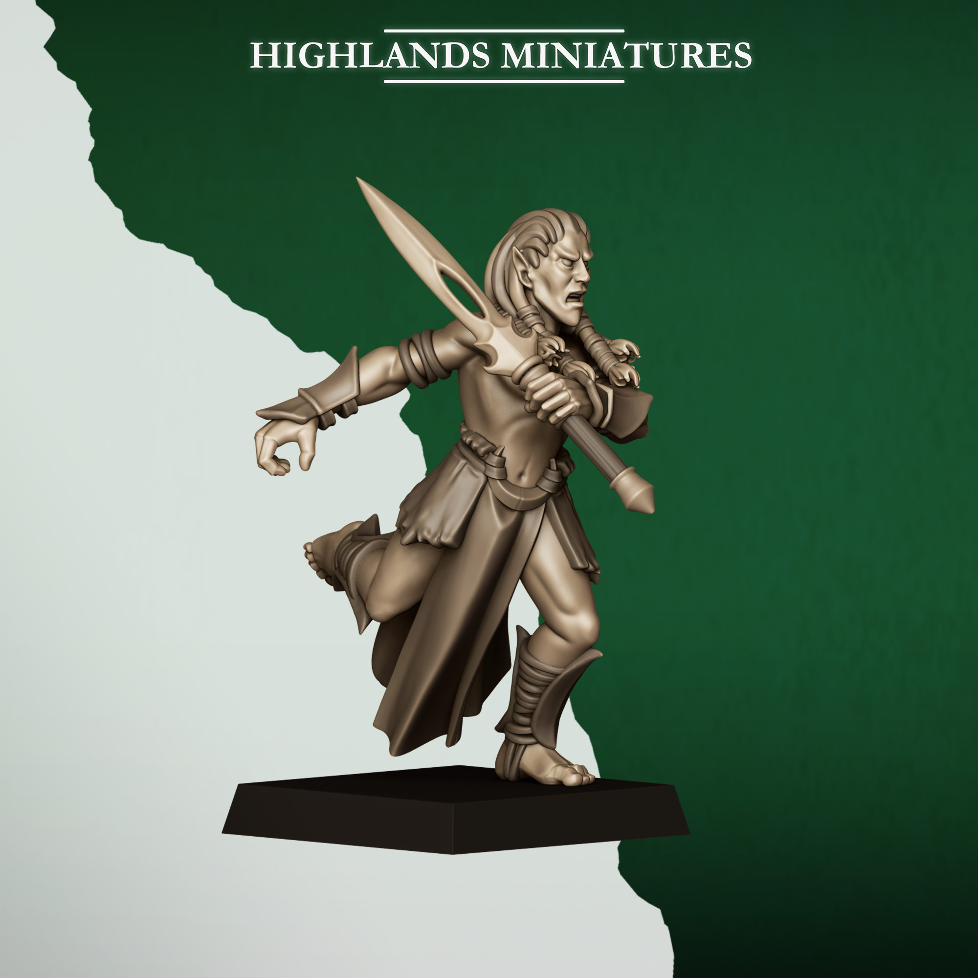 Feral Elf Bladesingers - 25mm to 32mm - Highland Miniatures