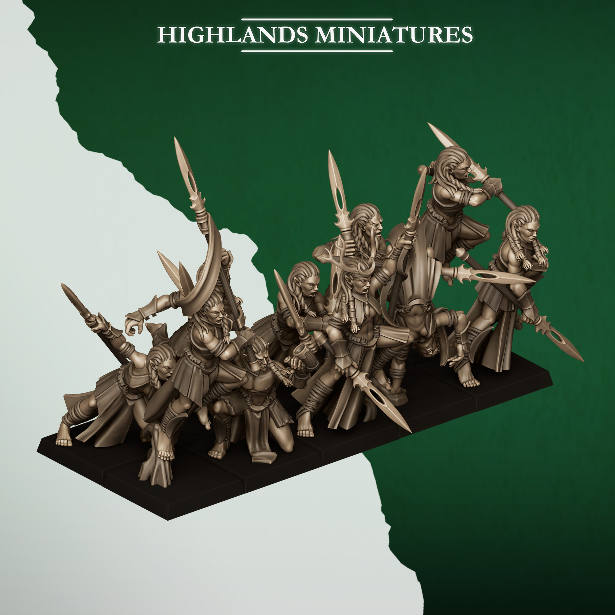 Feral Elf Bladesingers - 25mm to 32mm - Highland Miniatures