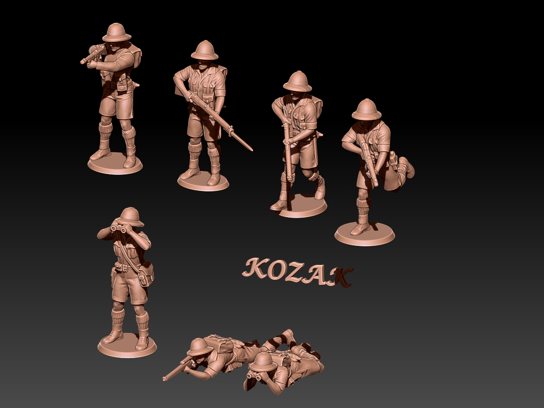 British infantry in pith helmets Africa set 3