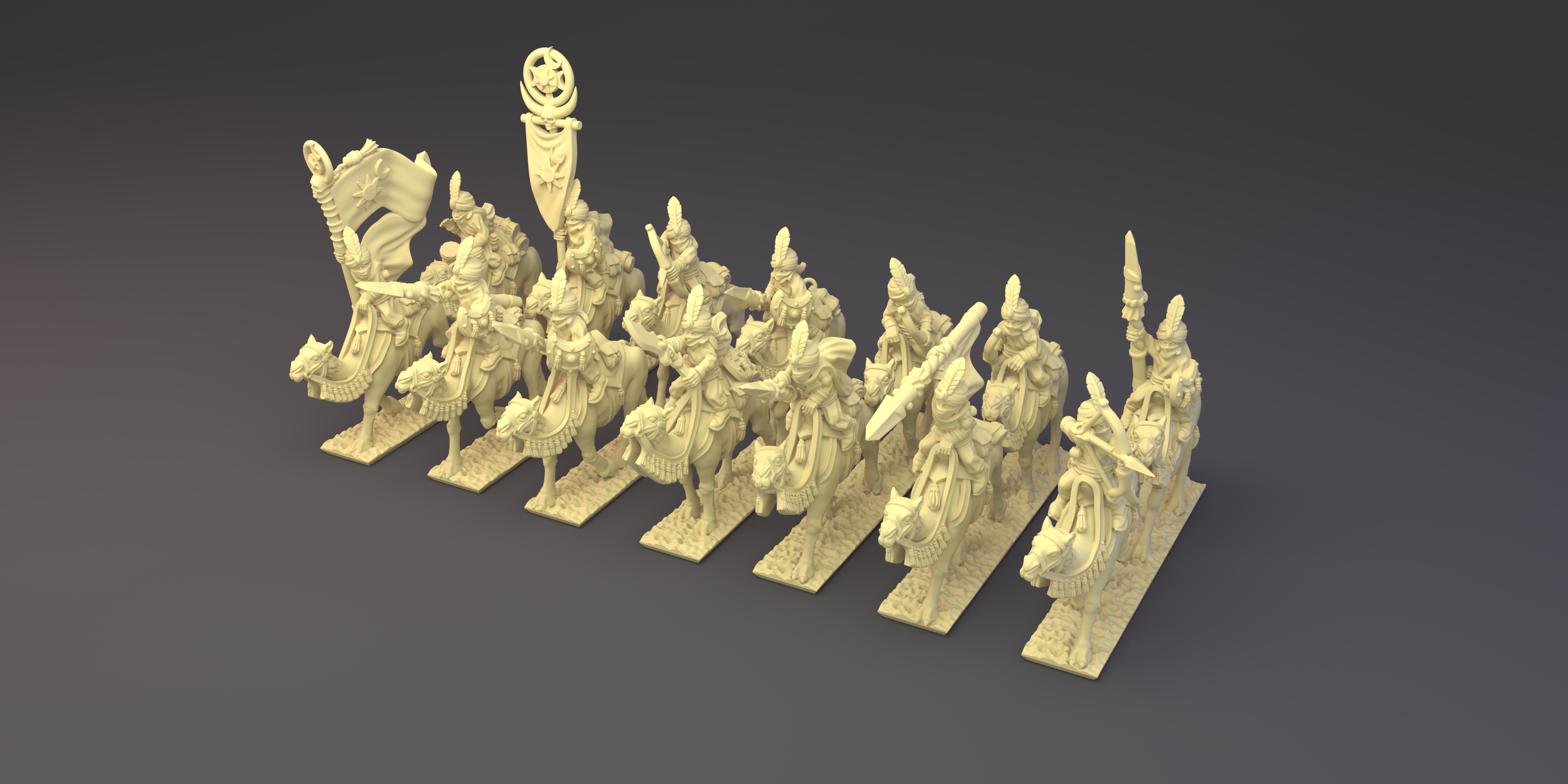 Camel Riders Unit - 10mm Araby - Greensin Miniatures - Warmaster