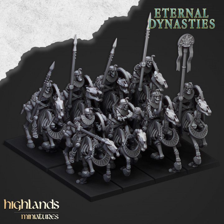 Cavalry Spearmen Unit - 25mm to 32mm - Tomb Kings