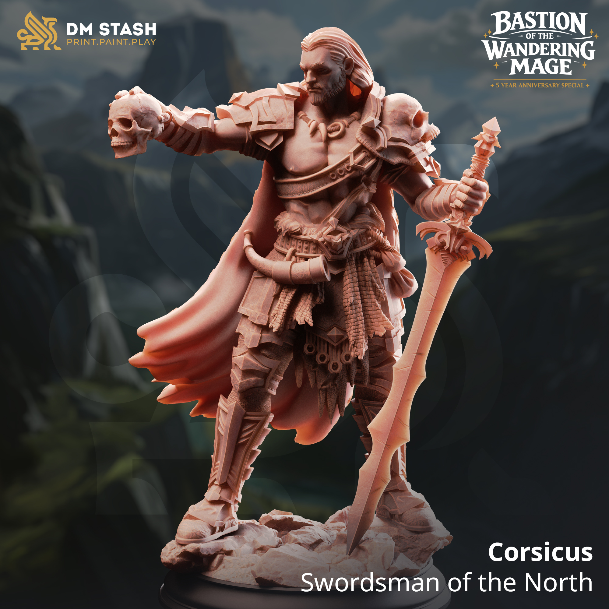Corsicus - Swordsmen of the North - 32mm or 75mm RPG Model