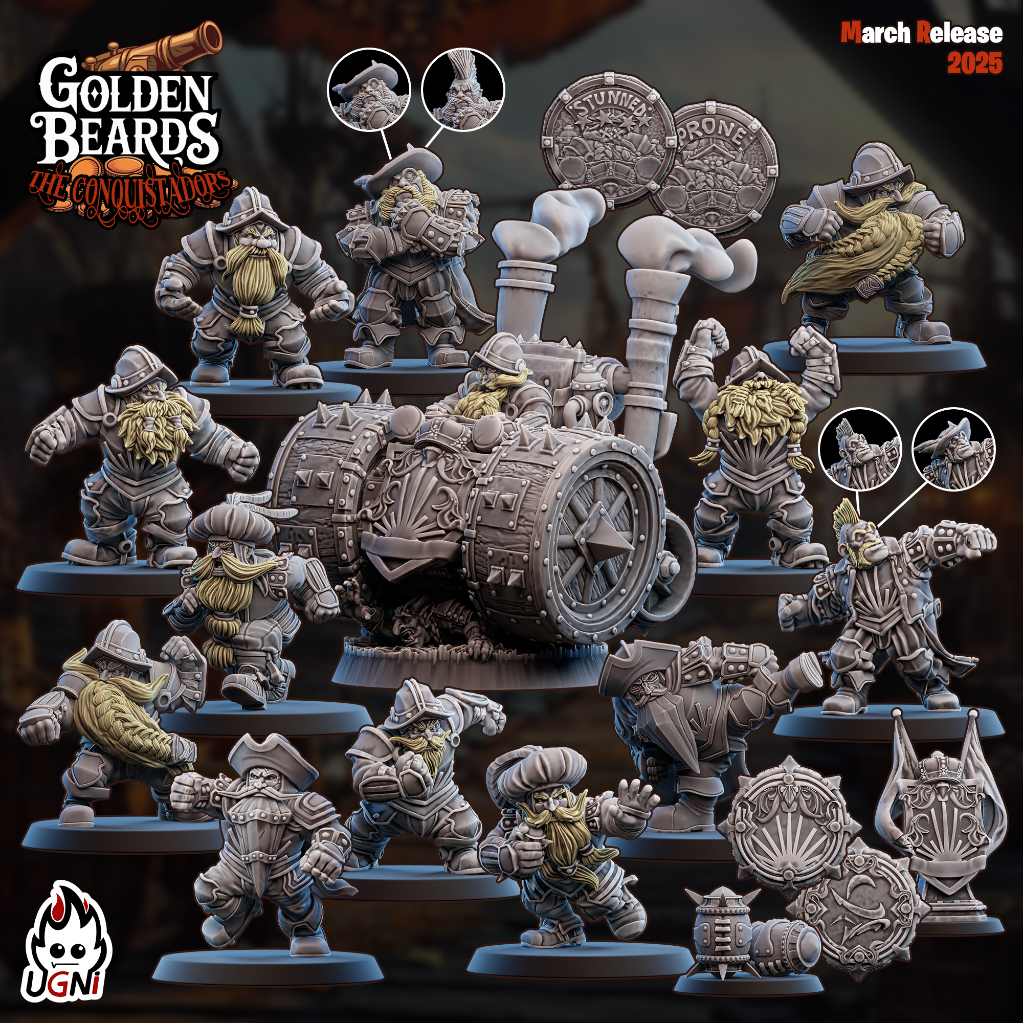 Golden Beards Dwarfs Bloodbowl Team