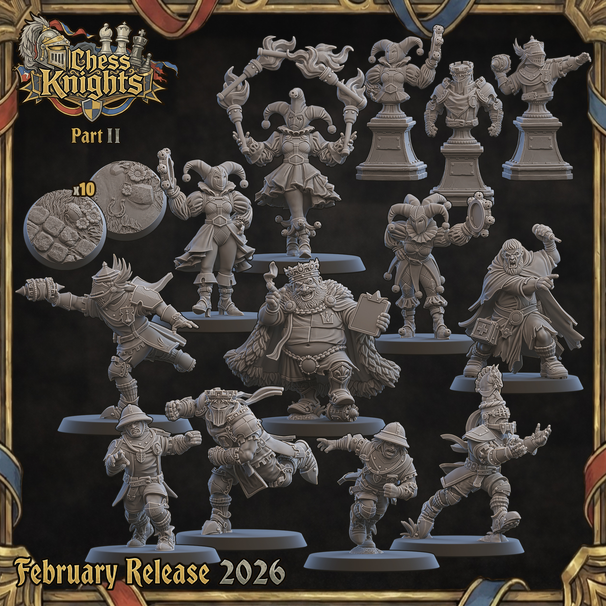 Chess Knights (Chivalric Knights) Part.2 Bloodbowl Team