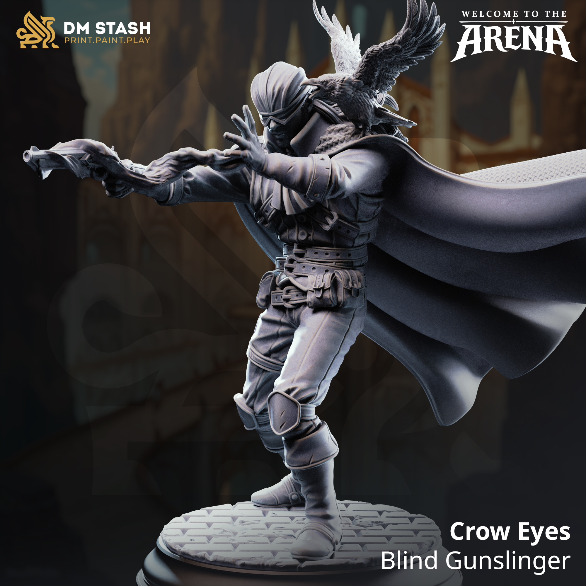 Crow Eyes - Blind Gunslinger - 32mm or 75mm RPG Model