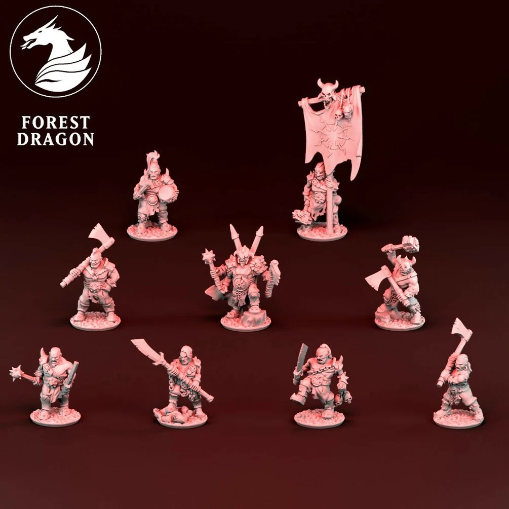 Ogres Unit - Despoilers - 10mm - Forest Dragon