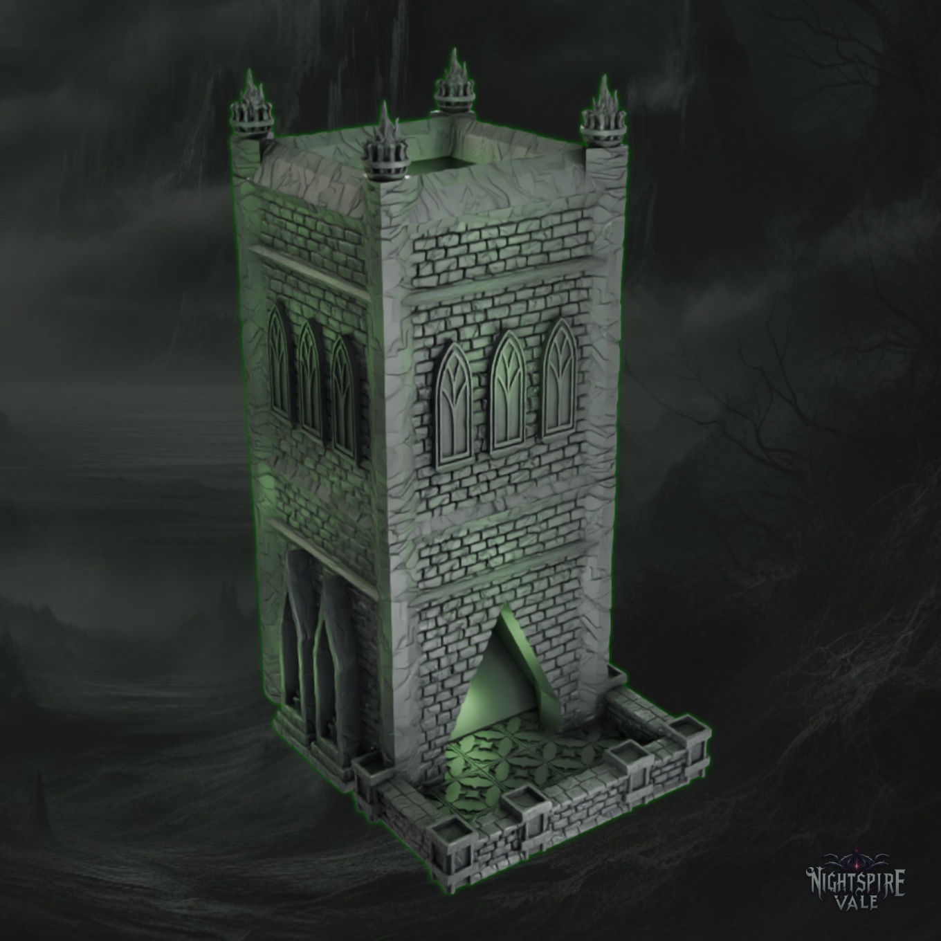 Hybrid Gothic Dice Tower - 28mm to 32mm - Elderforge Games